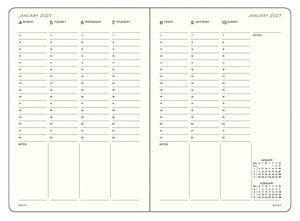 Inner page for a 18 month academic planner