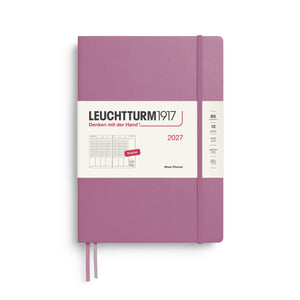 Week Planner 2027, 12 Months, English – Composition (B5) Hardcover Dusty Rose