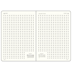 Calendar page with grid layout for January 2025 on a white background