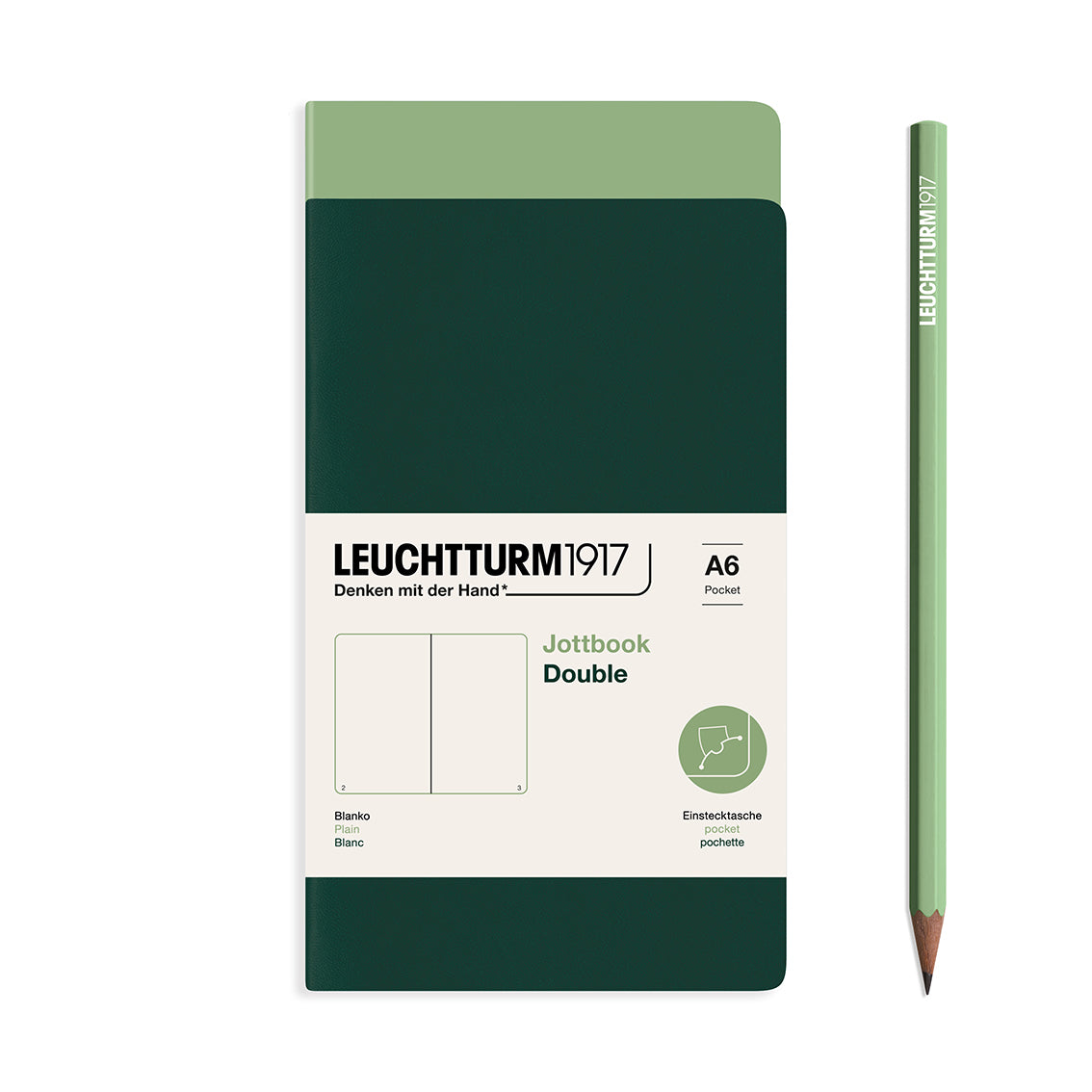 Jottbook Double, 59 numbered pages, Pack of 2