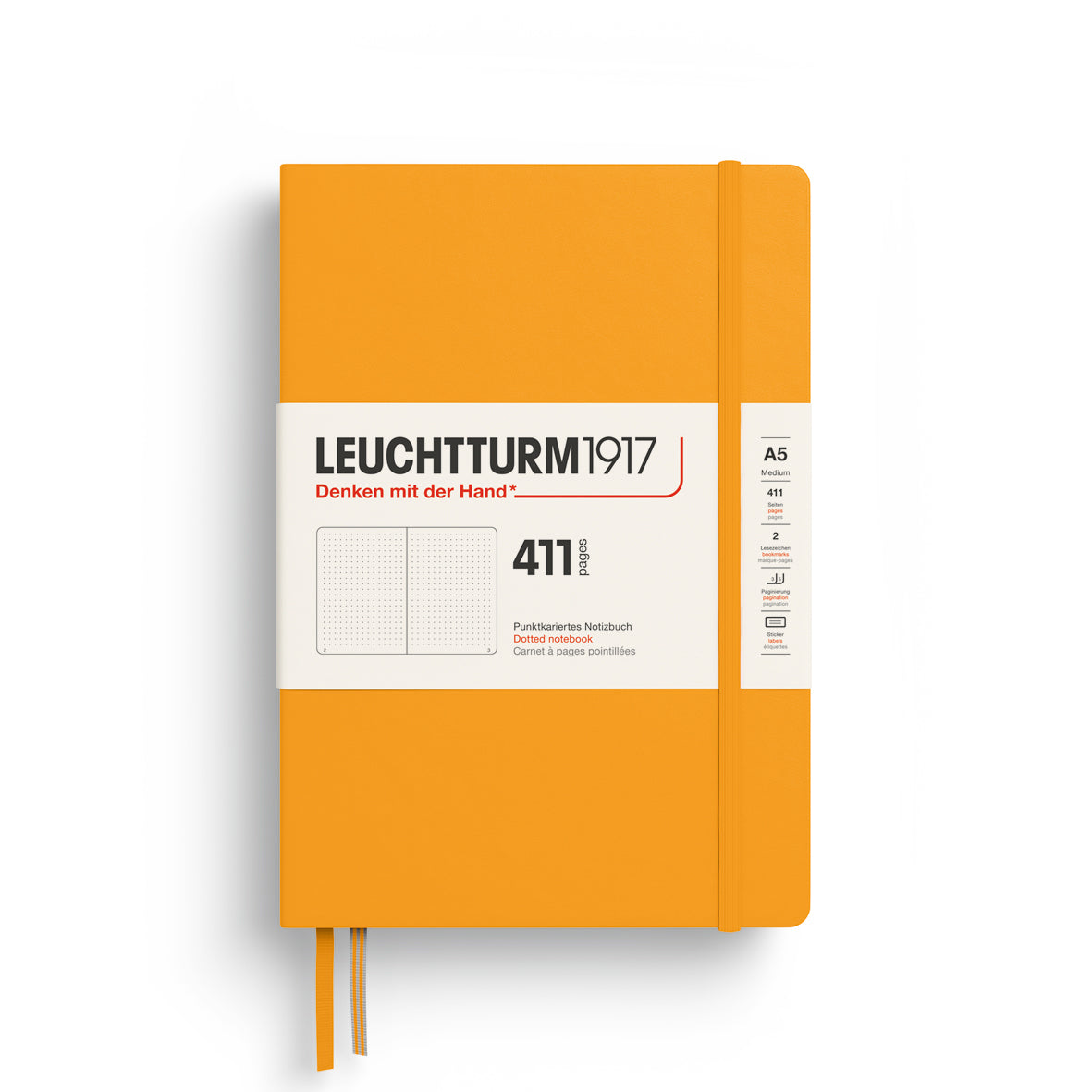 Notebook Medium (A5), Hardcover, 411 numbered pages