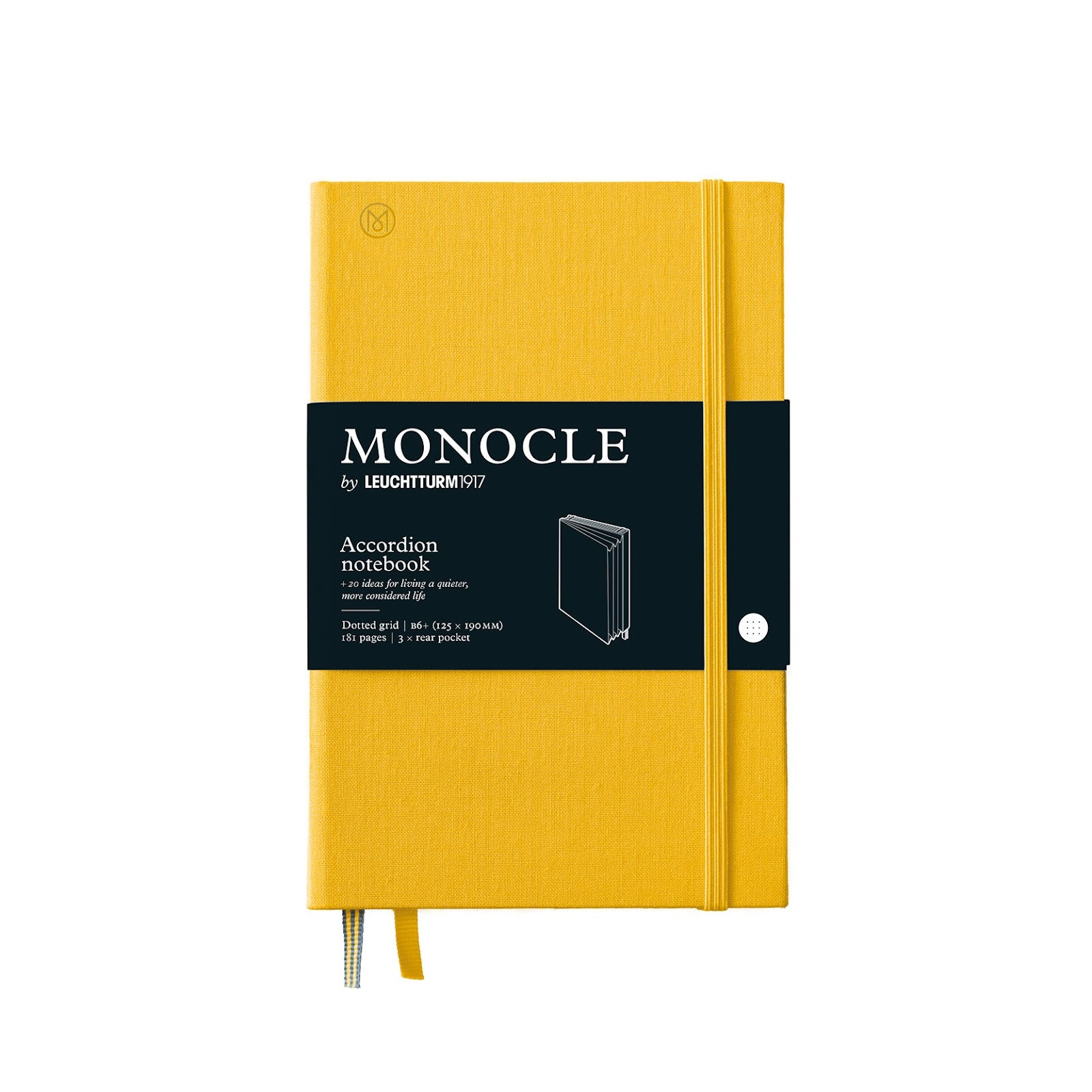 Monocle Accordion Notebook, 192 numbered pages, Dotted
