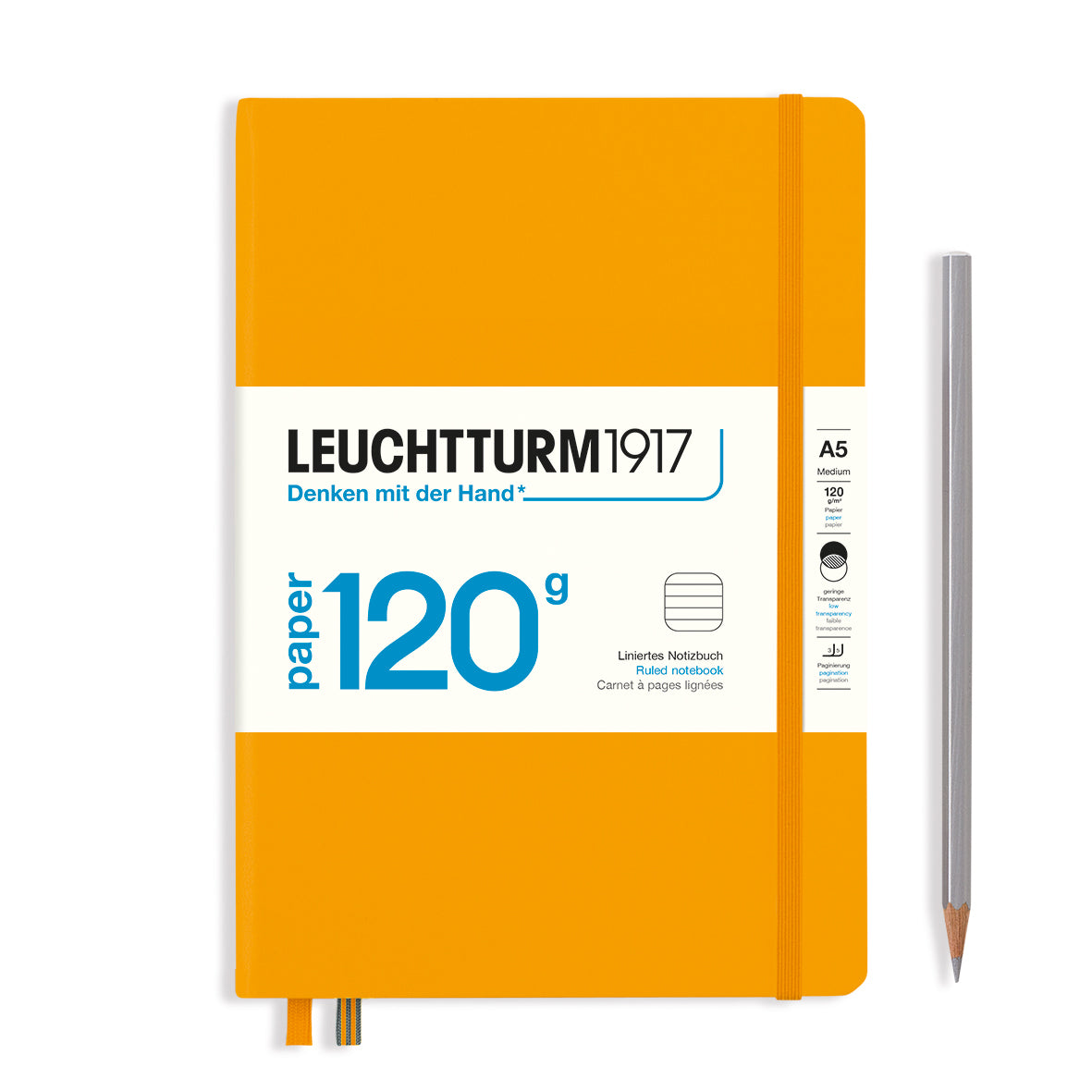 Notebook Medium (A5), 120G, Hardcover, 203 numbered pages