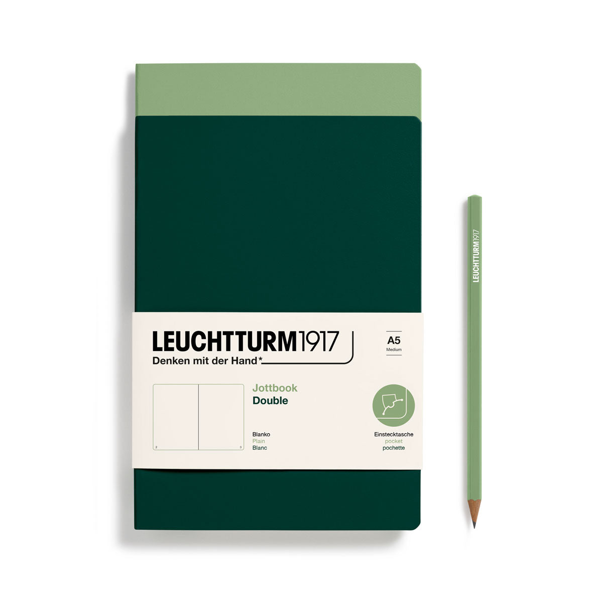 Jottbook Double, 59 numbered pages, Pack of 2