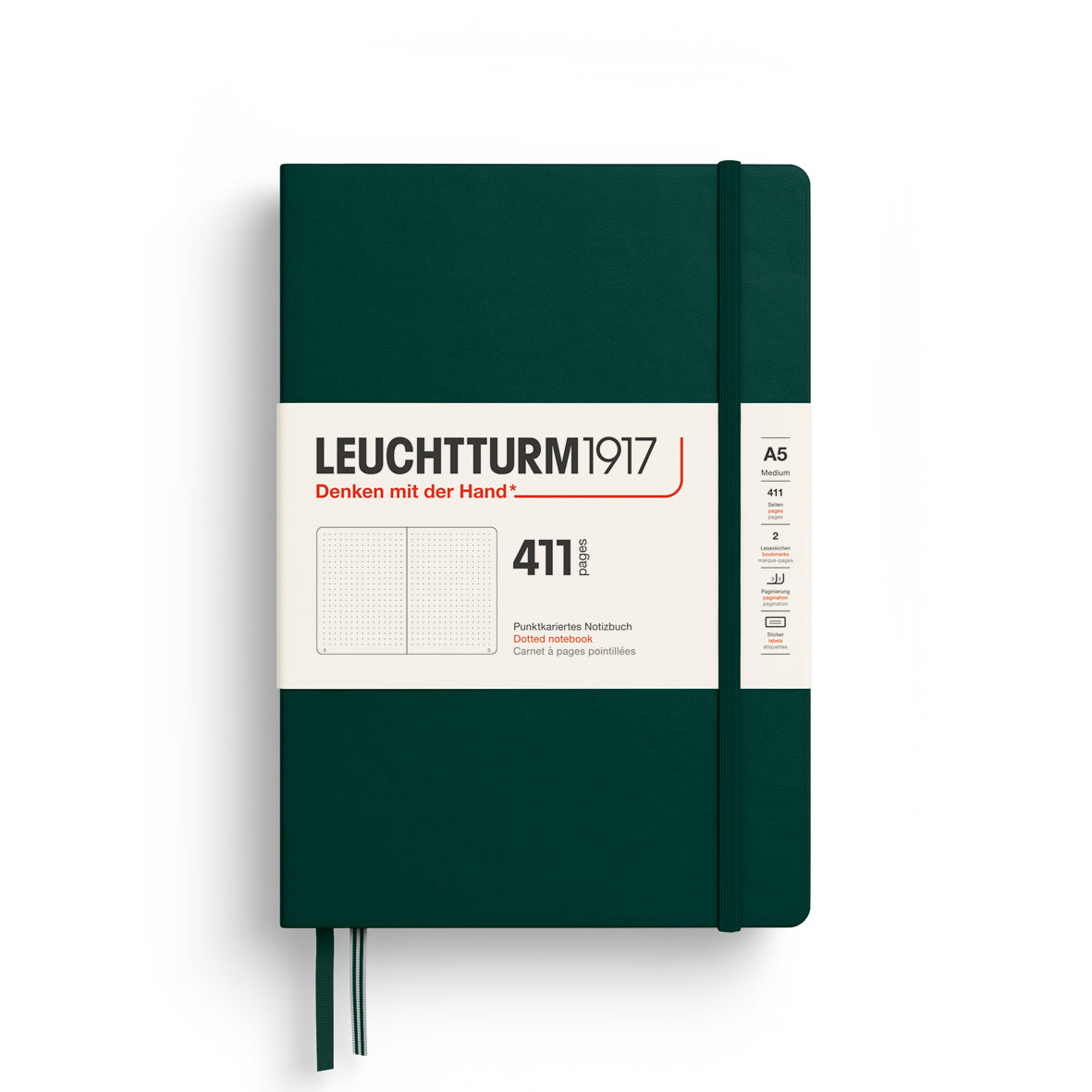 Notebook Medium (A5), Hardcover, 411 numbered pages