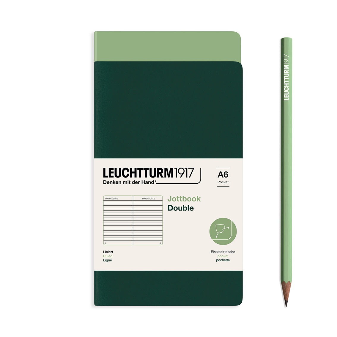 Jottbook Double, 59 numbered pages, Pack of 2