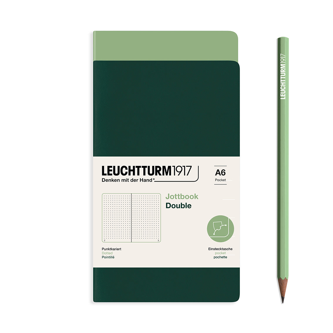 Jottbook Double, 59 numbered pages, Pack of 2