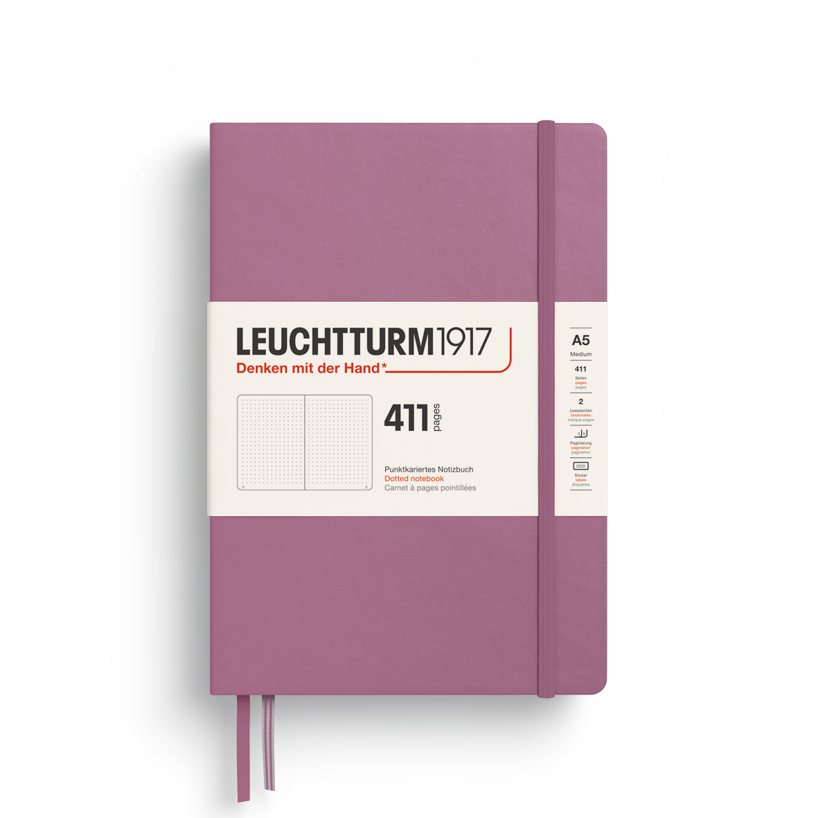Notebook Medium (A5), Hardcover, 411 numbered pages