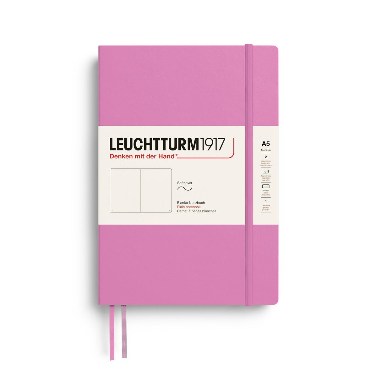 Bubblegum softcover notebook with Leuchtturm1917 branding on a white background
