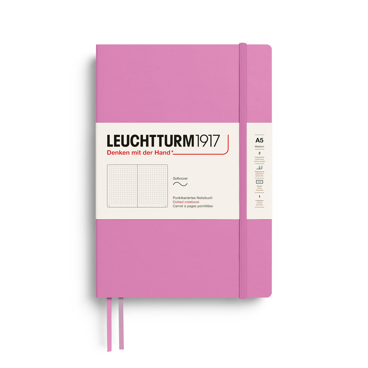 Bubblegum softcover notebook with Leuchtturm1917 branding on a white background