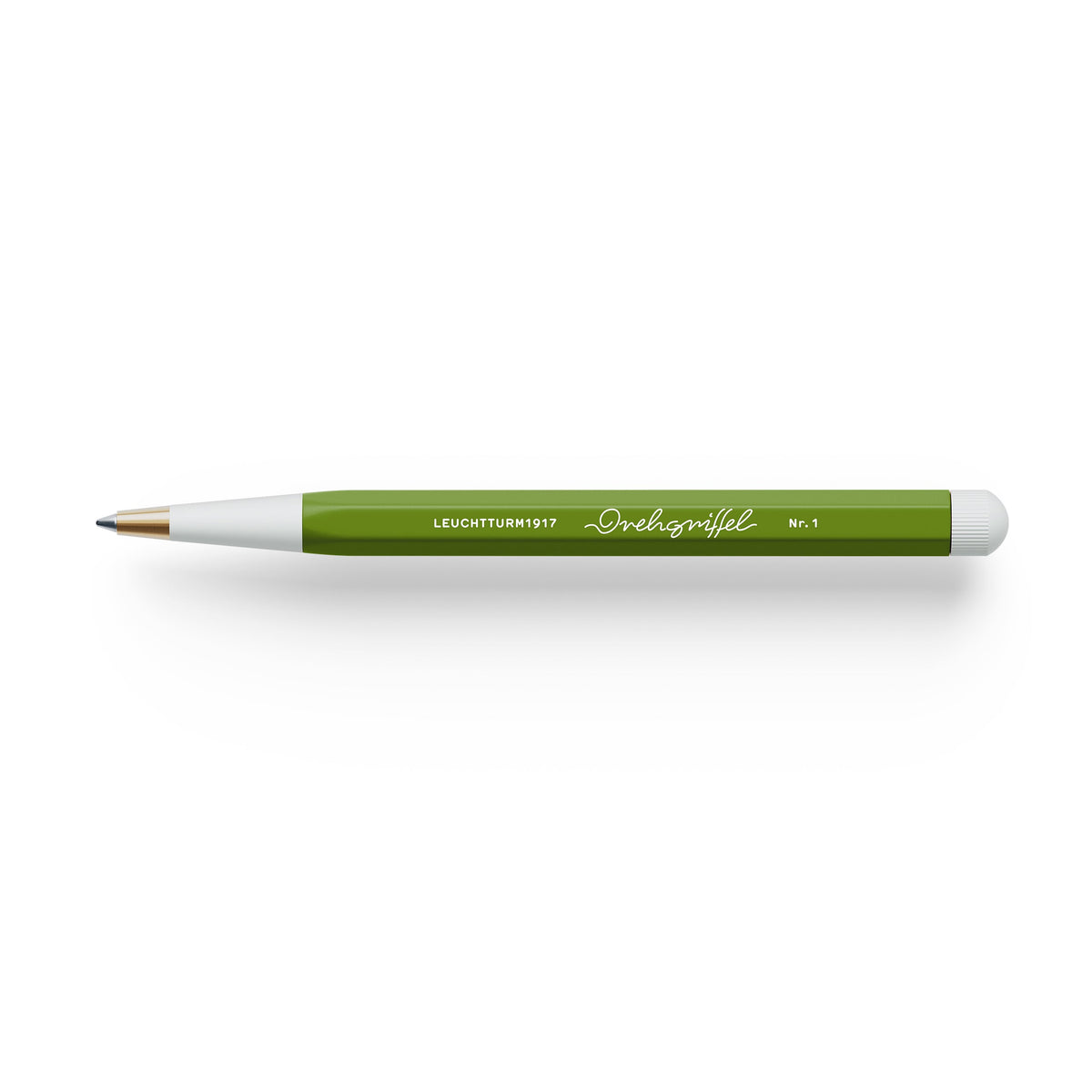 Leuchtturm1917 Moss Drehgriffel Nr. 1 ballpoint pen on a white background