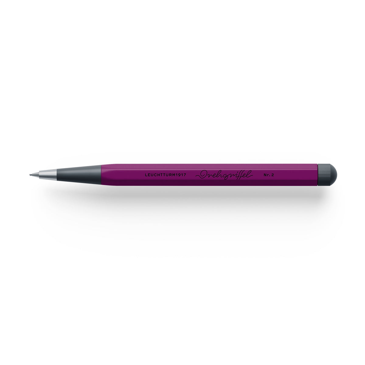 Leuchtturm1917 Burgundy Drehgriffel Nr. 2 mechanical pencil on a white background