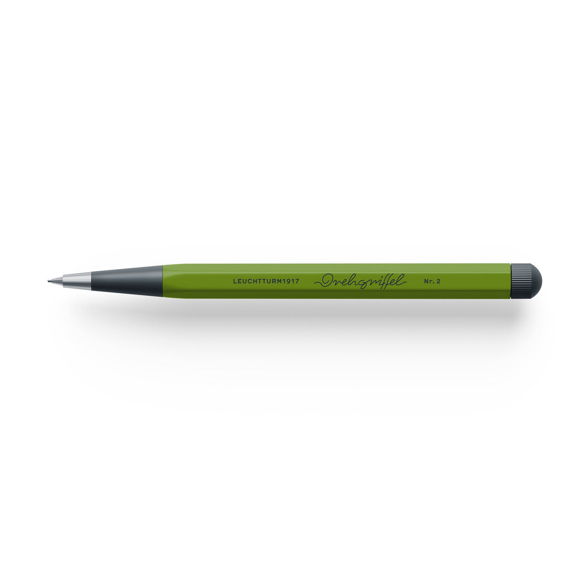 Leuchtturm1917 Moss Drehgriffel Nr. 2 mechanical pencil on a white background