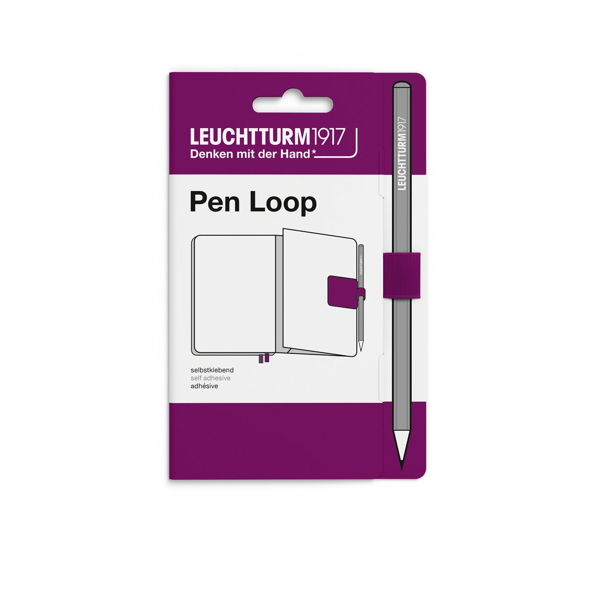 Leuchtturm1917 Burgundy pen loop on a white background