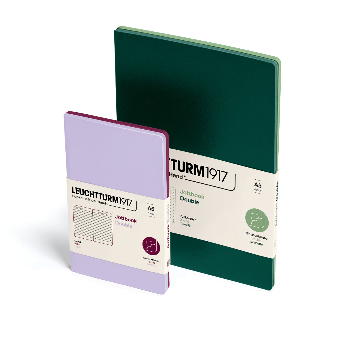 Jottbook Double, 59 numbered pages, Pack of 2