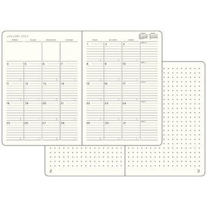 Calendar page with grid layout for January 2027 on a white background