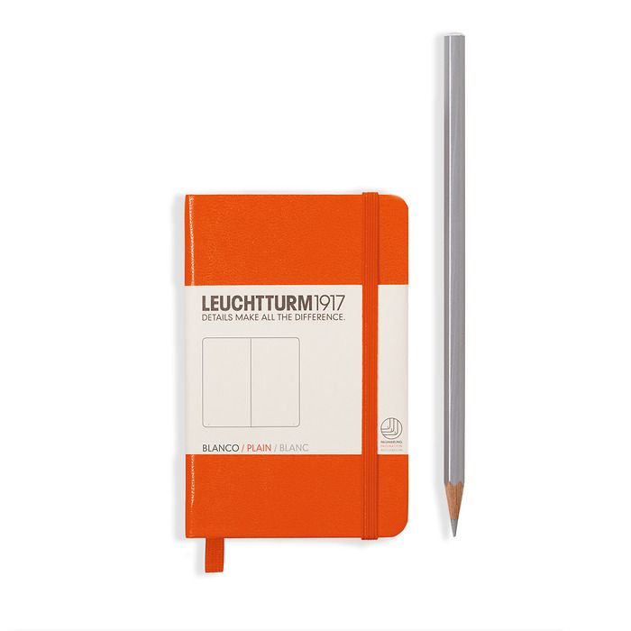 Notebook Mini (A7) Hardcover, 169 numbered pages, ruled, orange