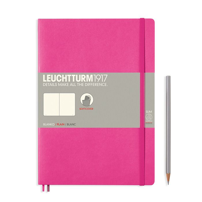 Notebook Composition (B5) plain, softcover, 121 numbered pages, new pink