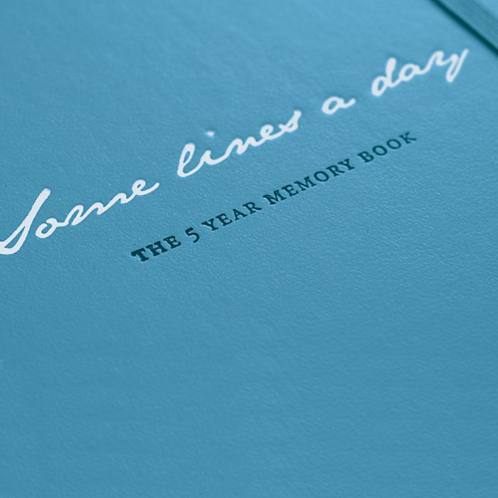 Some lines a day, 5 Year Memory Book Medium (A5), Nordic Blue