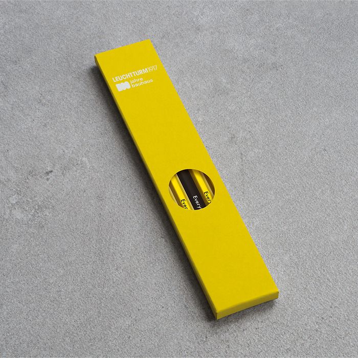 Pencil HB, LT1917, assorted  2 colours: 4 x lemon, 1x black Bauhaus 100