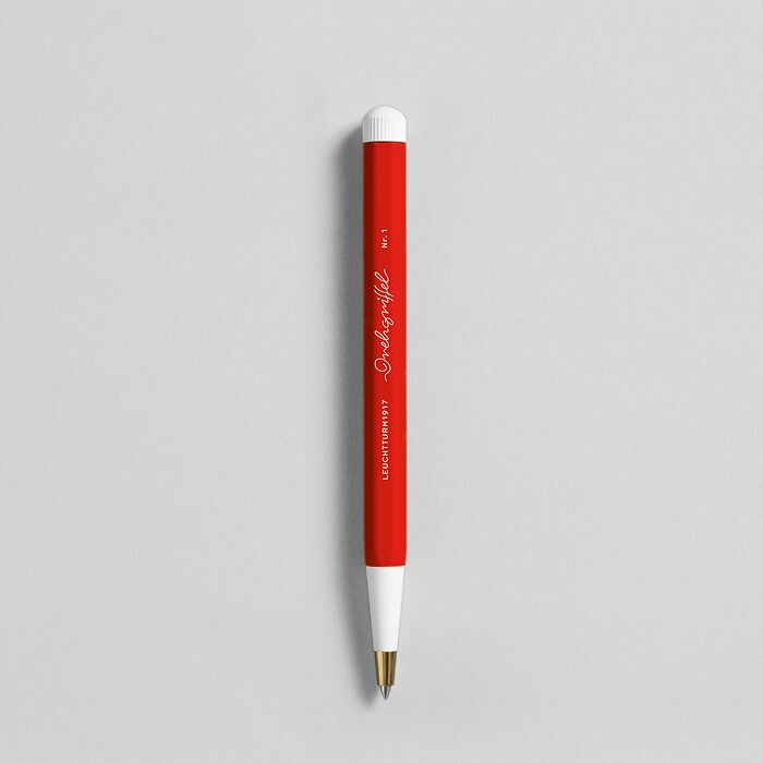 Drehgriffel Nr. 1, Red - Gel pen with black ink