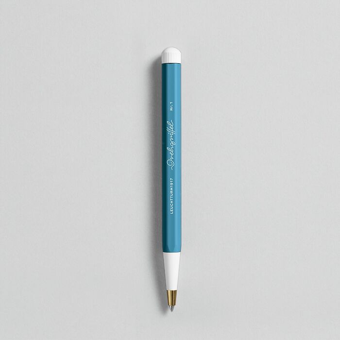 Drehgriffel Nr. 1, Nordic Blue - Gel pen with black ink