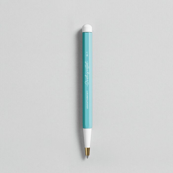 Drehgriffel Nr. 1, Aquamarine - Gel pen with black ink