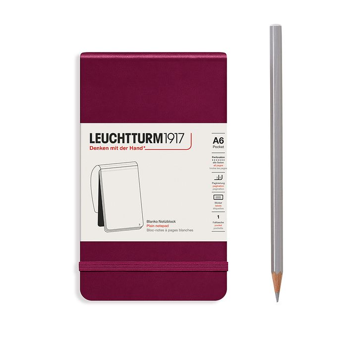 Notepad, Port Red, Plain