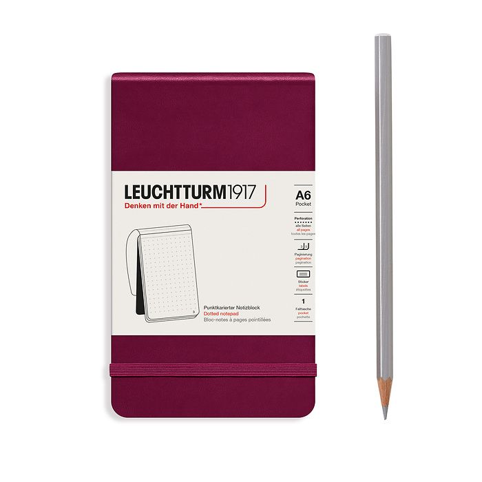 Notepad, Port Red, Dotted