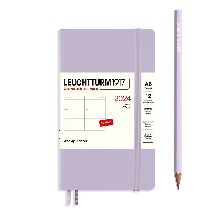 Weekly Planner Pocket (A6) 2024, Softcover, Lilac, English