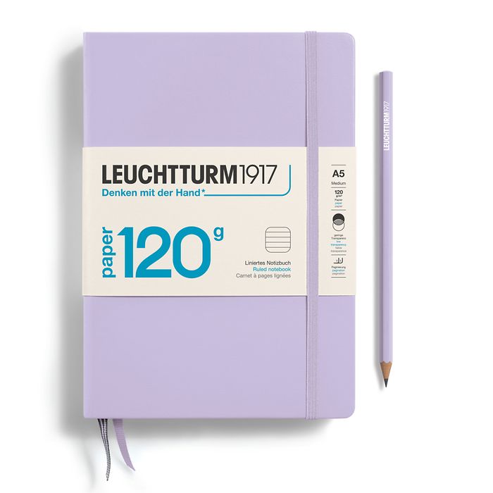 Notebook Medium (A5), EDITION 120, Hardcover, 203 numbered pages, Lilac, ruled