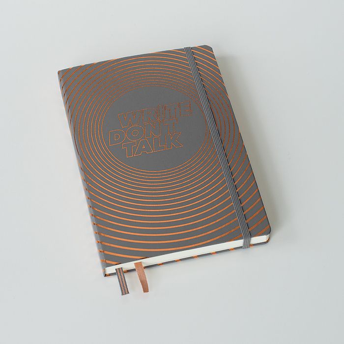 Write, don't talk - Notebooks Hardcover, dotted