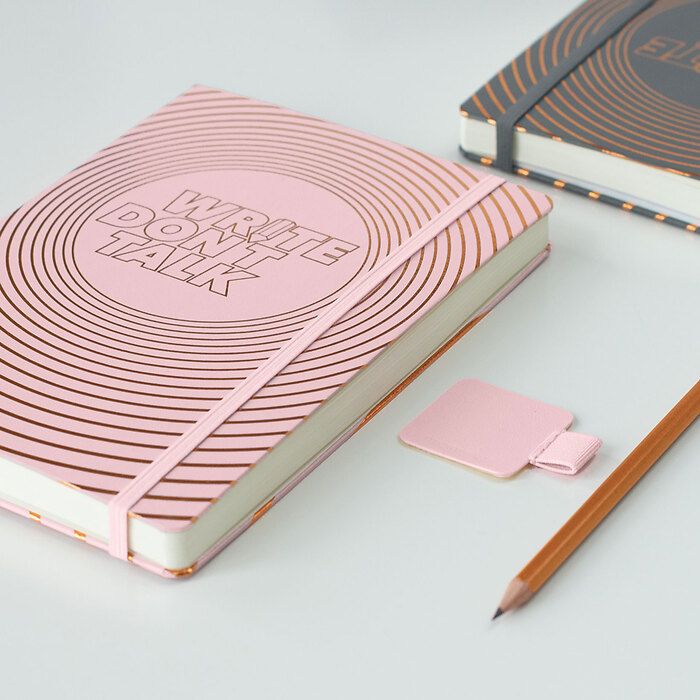 Write, don't talk - Notebooks Hardcover, dotted