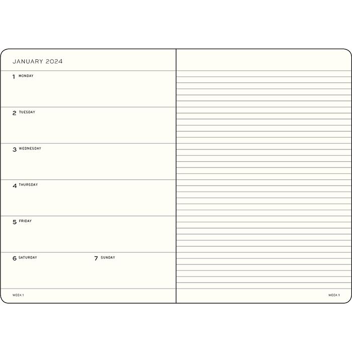 Weekly Planner & Notebook 18 Months, English