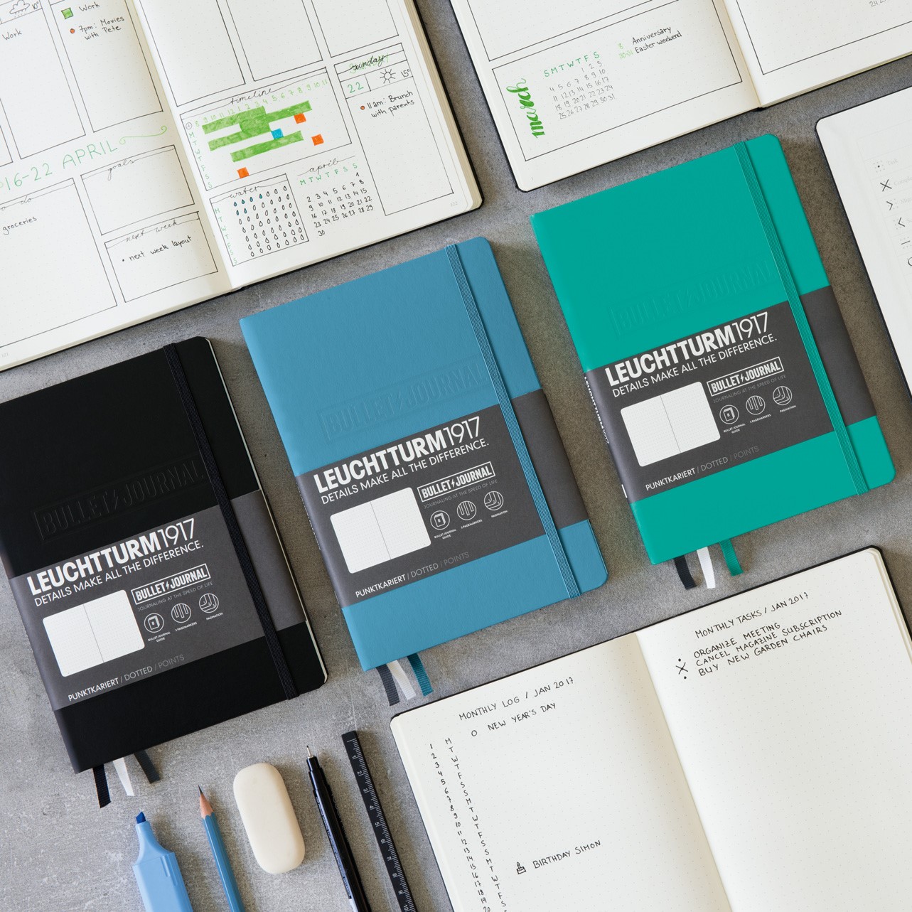 LEUCHTTURM1917 346703 Bullet Edition Journal Notebook Medium A5 240 Pages Dotted for sale online 