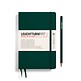 Notebook Paperback (B6+), Hardcover, 219 numbered pages, Forest Green, ruled